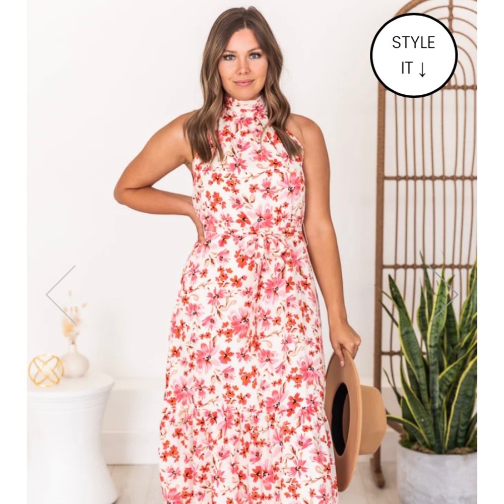 High Neck Maxi Dress